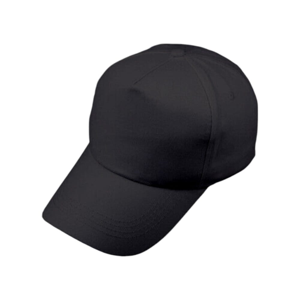 Generic Customized 5-Panel Cap-Black